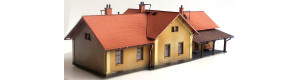Výpravní budova Dalovice, eternit, H0, KB model 5042ET