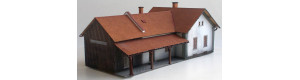 Výpravní budova LV/H ZvKČ (Rataje), vlnitý eternit, H0, KB model 5081VET