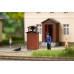 Obytný drážní domek s vedlejší budovou, H0, Auhagen 11457