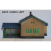 Stavebnice, KkStB Strážní domek 4/H s čekárnou 531/H, bobrovka, levá, H0, KB model 5046LBB