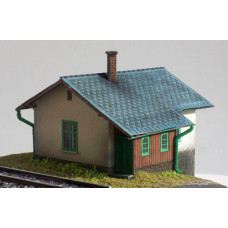Stavebnice, podsklepený strážní domek MSCB, eternit, H0, KB model 5080ET
