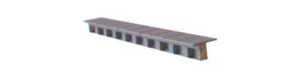 Střední rovný díl nástupiště SUDOP, 2 kusy á 83 mm, nebarvený, TT, ES Pečky 19038