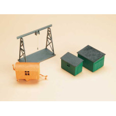 Malý portálový jeřáb s příslušenstvím, H0/TT, Auhagen 42567