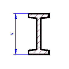 Plastové profily I, délka 350 mm, výška profilu 9,5 mm, Evergreen 279