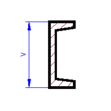 Plastové profily U, délka 350 mm, výška profilu 2 mm, Evergreen 262