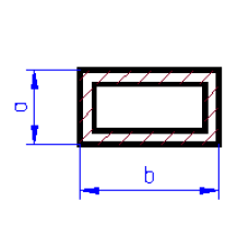 Plastové uzavřené profily duté, obdélníkový průřez, délka 350 mm, 4,8 x 7,9 mm, Evergreen 258