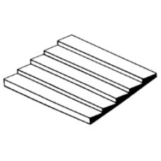 Bílé plastové desky s drážkami, prkna přes sebe, 150 x 300 x 1 mm, Evergreen 4031