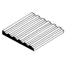 Bílé plastové desky, trapézový plech, 150 x 300 x 1 mm, Evergreen 4528