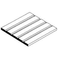 Bílé plastové desky s drážkami tvaru V, 150 x 300 x 1 mm, Evergreen 4037