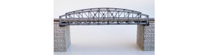 Ocelový obloukový most s dolní mostovkou, bez pilířů, H0, KB model 5409