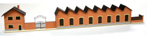 Tovární hala, stavebnice, poloreliéf, TT, BubiModel tt60161
