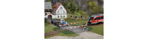 Železniční přejezd, hotový model, H0, Auhagen 41582