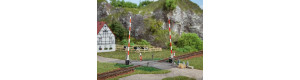 Železniční přejezd, stavebnice, H0, Auhagen 41604