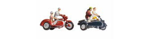 Motocyklisté, sajdkáry, H0, Noch 15905