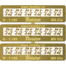 Konzoly se 4 izolátory, 36 kusů, N, Miniatur MNL02a