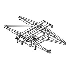 Náhradní díl, střešní sběrač proudu pro lokomotivy E94, E44, BR 250, červený, dvě smýkací lišty, TT, Tillig 204645