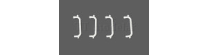 Náhradní díl, madla na osobní vozy Tillig typu Y/B, bílá, 4 kusy, TT, DOPRODEJ, Tillig 303151