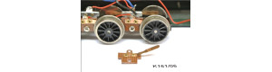 Kontakt pro lokomotivy Fleischmann 614006 a 0/16/6, izolovaný sběrač z kol, 1 kus, H0, KaModel KAMK161/06