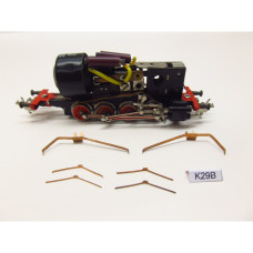Kontakty pro lokomotivu BR 81, BR 92 Zeuke s kovovým rámem, kompletní sada, 6 kusů, TT, KaModel KAMK29B