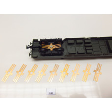 Kontakty pro osvětlení vozů H0/TT, 8 kusů, TT, KaModel KAMK38/8x