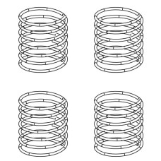 Náhradní díl, přítlačné pružinky náprav pro tendr parní lokomotivy BR 55, 413 ČSD, 4 kusy, TT, Piko 47100-39