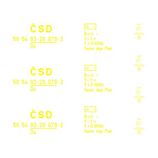 Obtisky na služební vůz Dd ČSD, 7,5 metru, Rozenauer S001