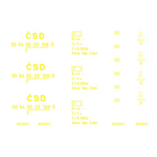 Obtisky na poštovní vůz F ČSD, 8 metrů, Rozenauer P007