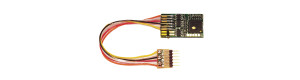 Lokomotivní dekodér MX630 pro TT a H0, s 6pólovým konektorem na kabelech, Zimo MX630N/Roco 687403