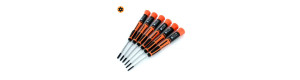Šroubováky torx, velikost T6 až T15, sada 6 kusů (oranžové), Modelcraft PSD1603