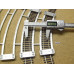 Šablony pro pokládání kolejí, obloukové, pro koleje H0 ROCO LINE flexi, poloměry 358–604,4 mm, 5 kusů, H0, KaModel H0/R/SET