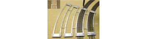 Šablony pro pokládání kolejí, obloukové, pro koleje H0 TILLIG ELITE flexi, poloměry 366–543 mm, 4 kusy, H0, KaModel H0/T/SET