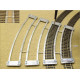 Šablony pro pokládání kolejí, obloukové, pro koleje H0 TILLIG ELITE flexi, poloměry 366–543 mm, 4 kusy, H0, KaModel H0/T/SET