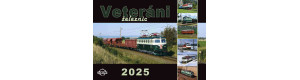 Nástěnný kalendář Veteráni železnic 2025, Richard Piroutek, DOPRODEJ, Corona