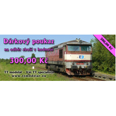 Dárkový poukaz za 300 Kč, TT modelář TTM-DP0300