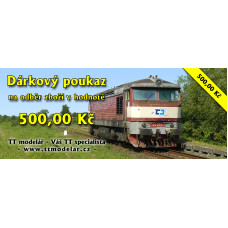 Dárkový poukaz za 500 Kč, TT modelář TTM-DP0500