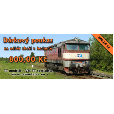 Dárkový poukaz za 800 Kč, TT modelář TTM-DP0800