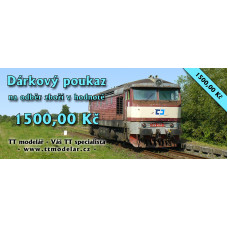 Dárkový poukaz za 1500 Kč, TT modelář TTM-DP1500