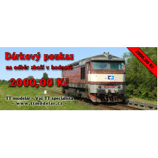 Dárkový poukaz za 2000 Kč, TT modelář TTM-DP2000