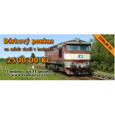 Dárkový poukaz za 2500 Kč, TT modelář TTM-DP2500