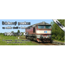 Dárkový poukaz za 4000 Kč, TT modelář TTM-DP4000