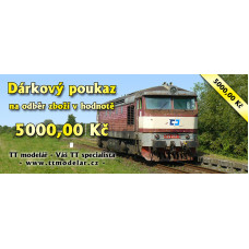 Dárkový poukaz za 5000 Kč, TT modelář TTM-DP5000
